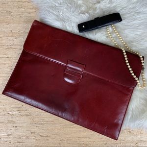 Vintage iMagnin Leather Envelope Briefcase